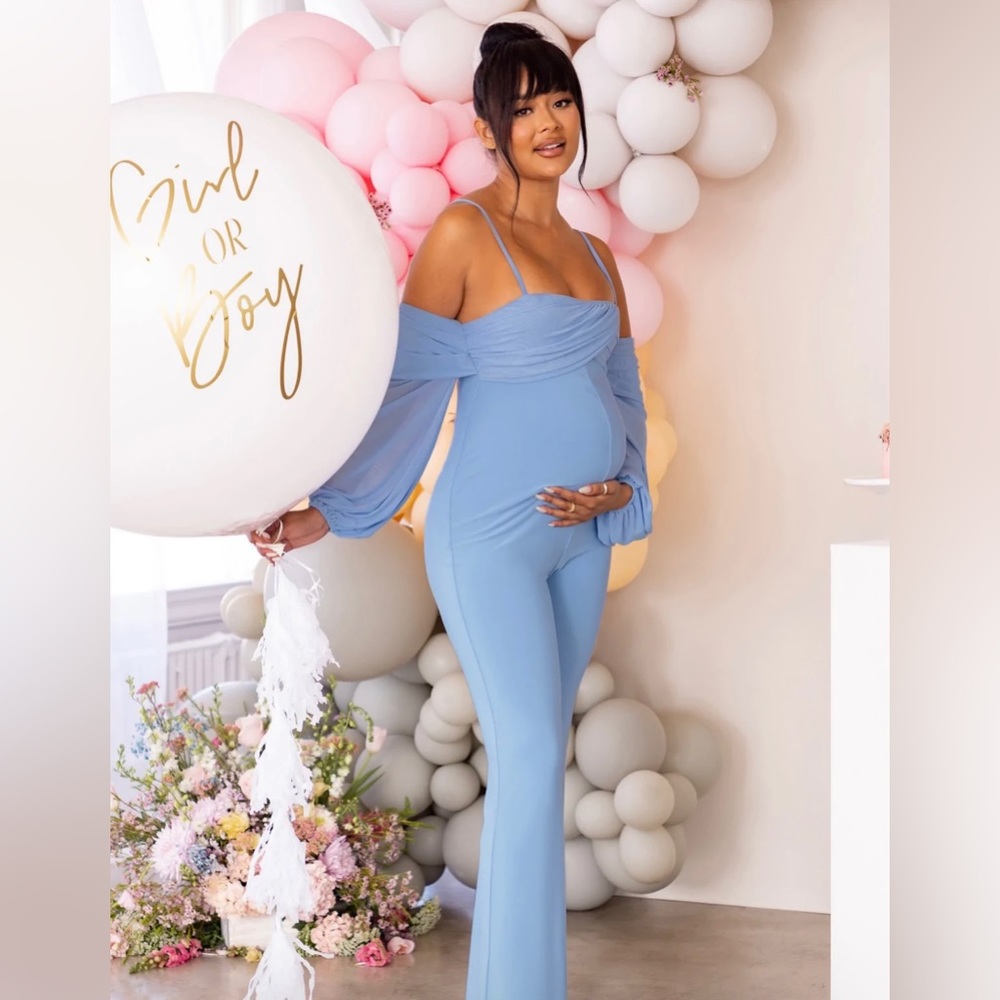 Baby Blue Maternity Jumper